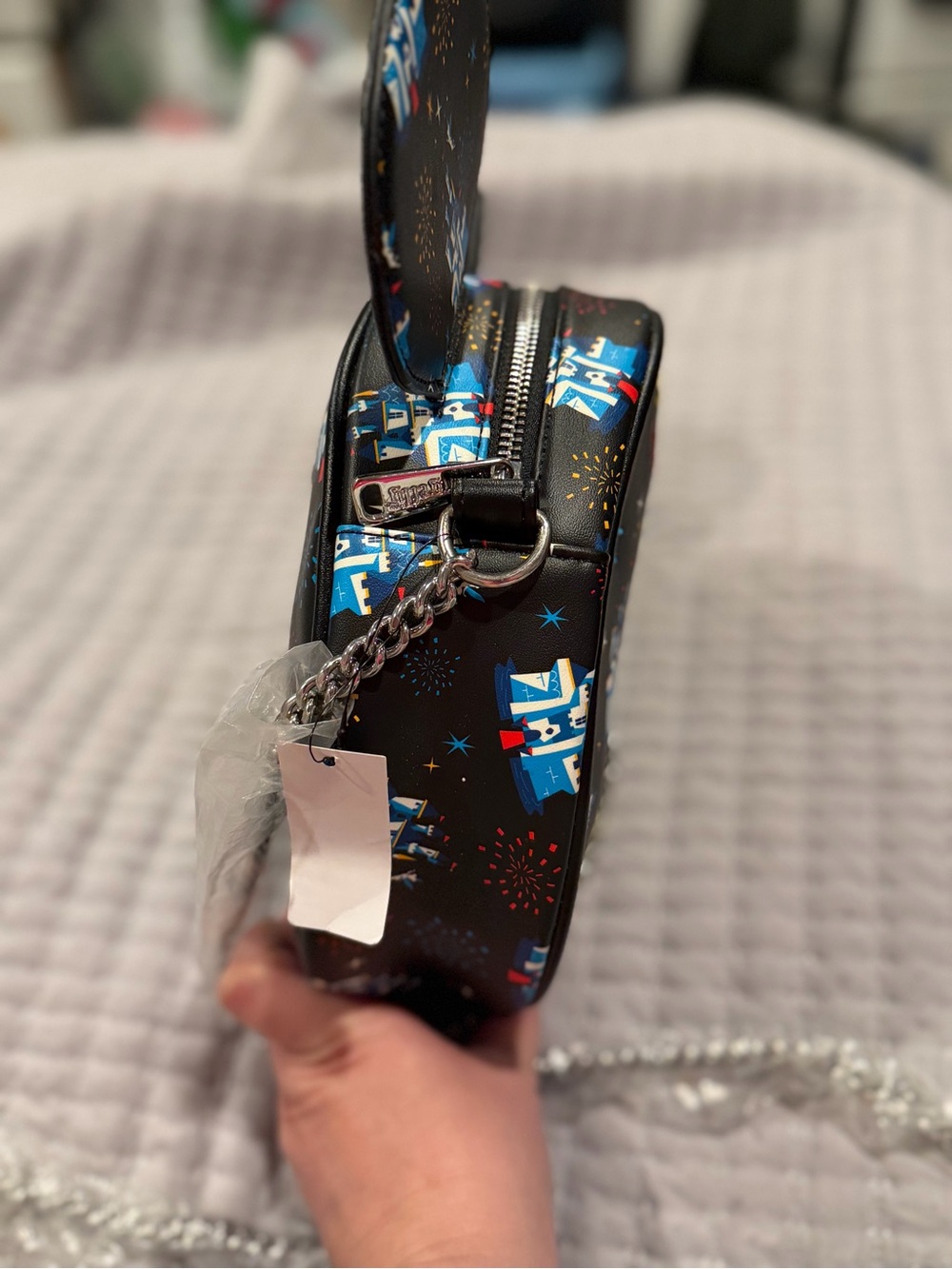 Loungefly Black Castle & Fireworks crossbody - Picture 11 of 11